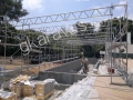 SCAFFOLD STAGE ROOF FOR CONSTUCTIONS IN A POOL-VARKIZA